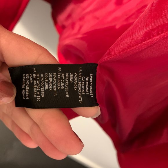 Bright Red Pea Coat Forever 21 - Picture 8 of 10